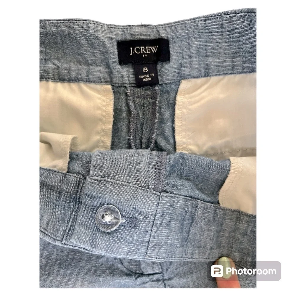 J. Crew chambray shorts with scalloped hem size 8 - Picture 7 of 8